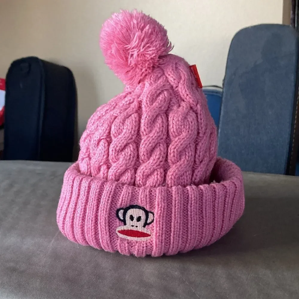 Small Paul Kids Girls Knit Hat -Pink